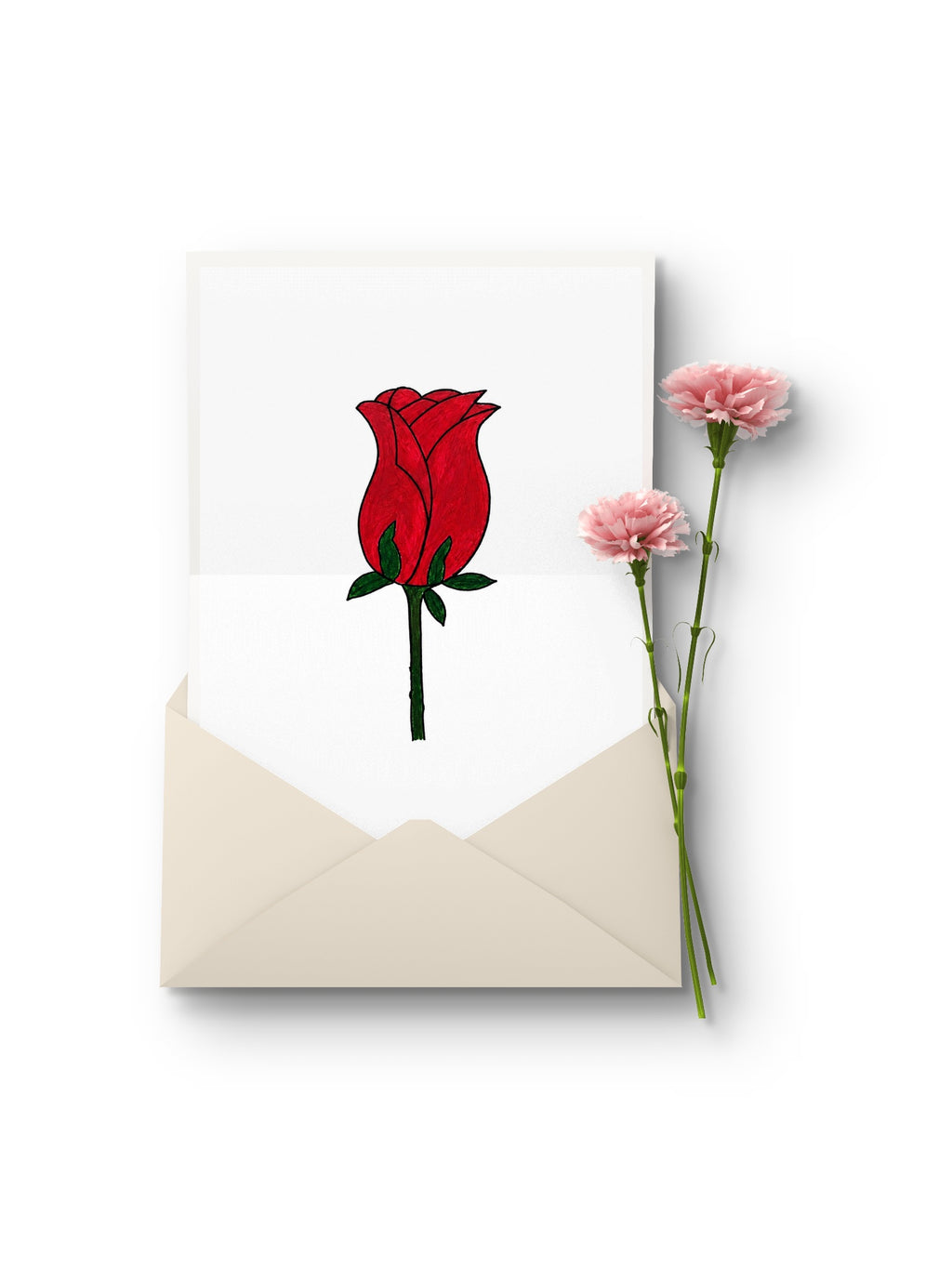 The Promise Rose – Original Hand-Drawn Acrylic Artwork - Digital Download