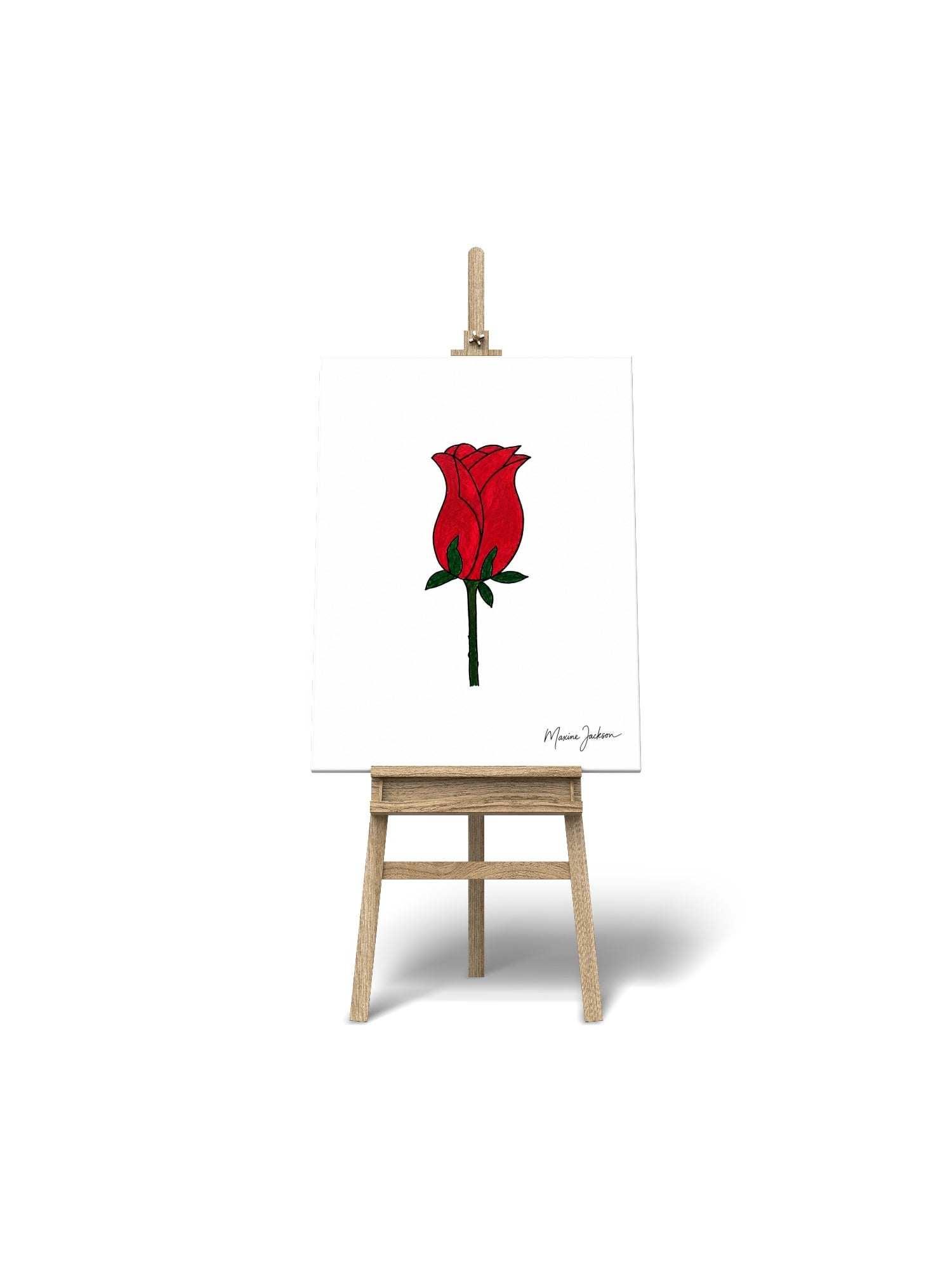 The Promise Rose – Original Hand-Drawn Acrylic Artwork - Digital Download