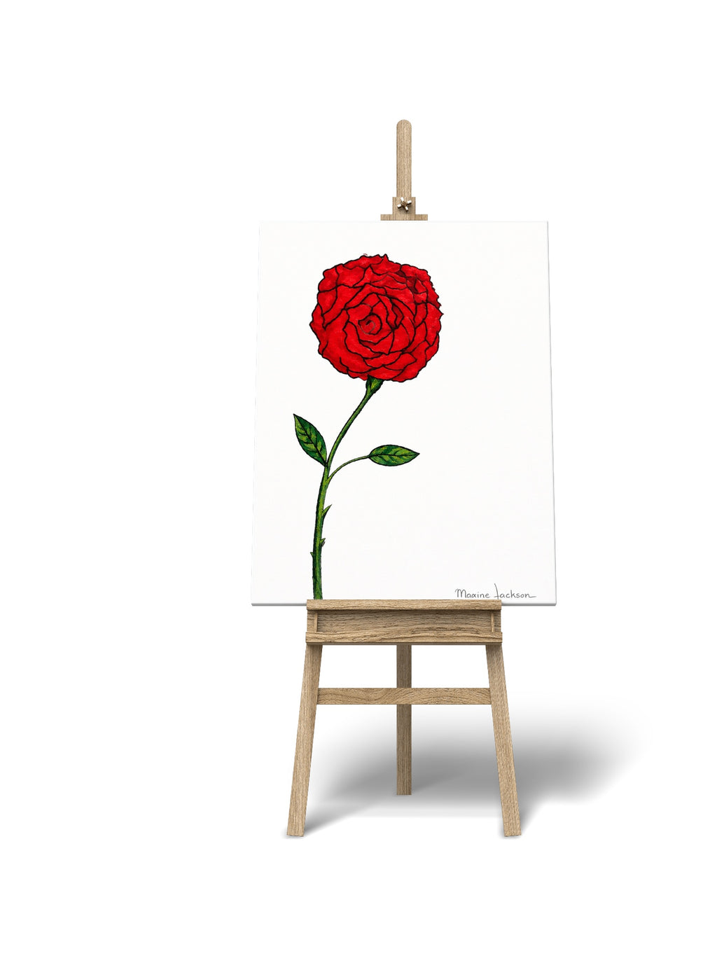 Scarlet Rose Printable Wall Art Red Rose Digital Download Maxine Jackson