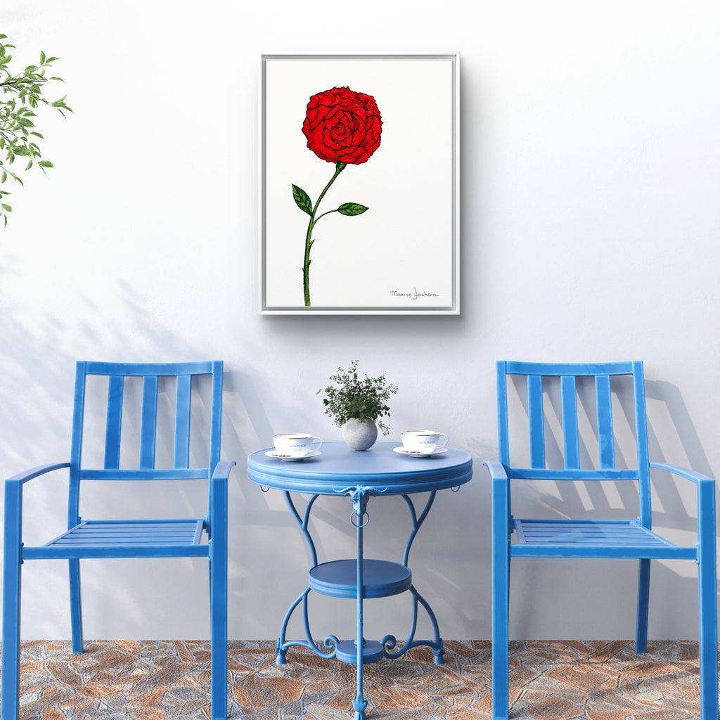 Scarlet Rose Printable Wall Art Red Rose Digital Download Maxine Jackson
