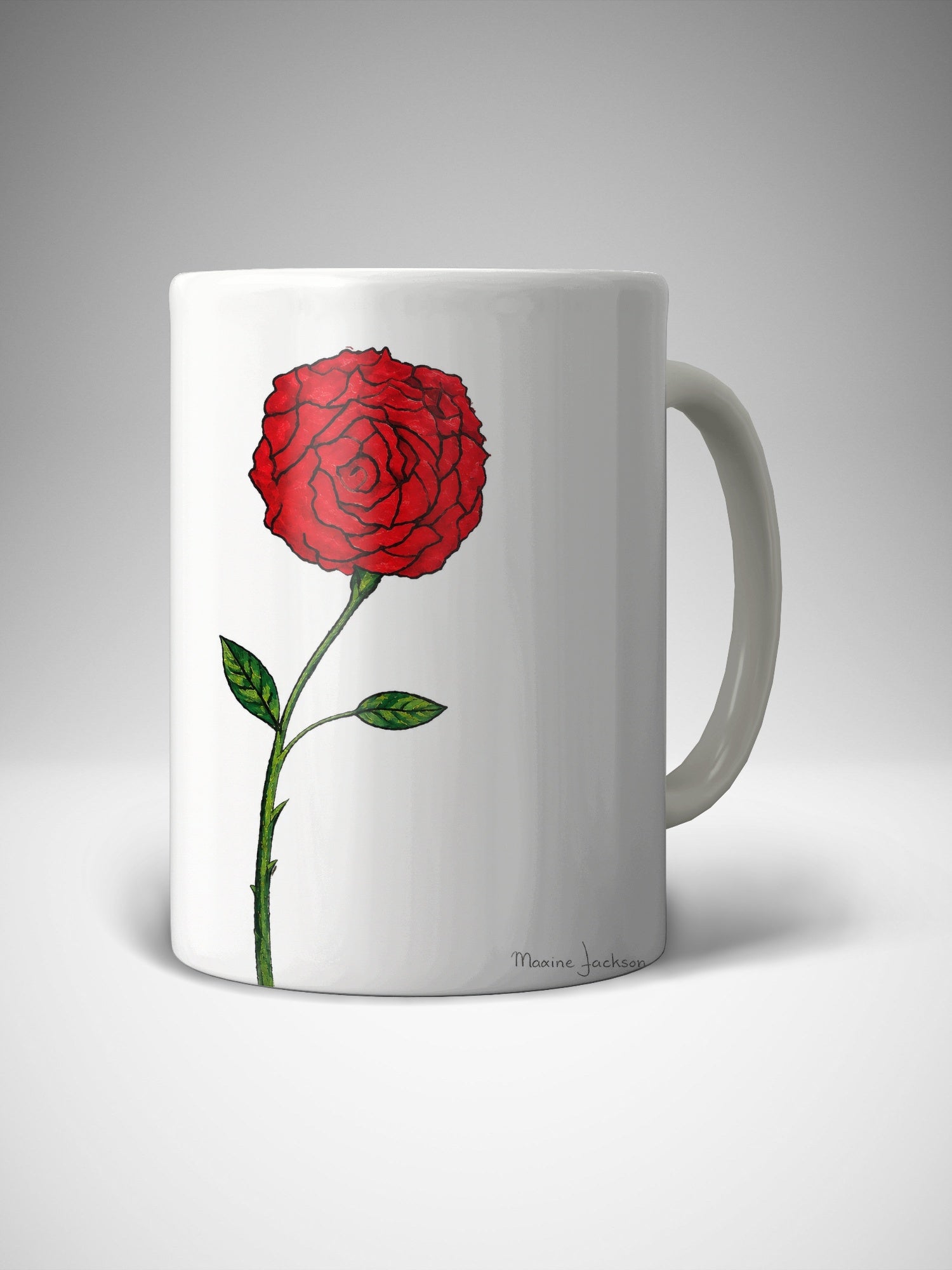 Scarlet Rose Printable Wall Art Red Rose Digital Download Maxine Jackson