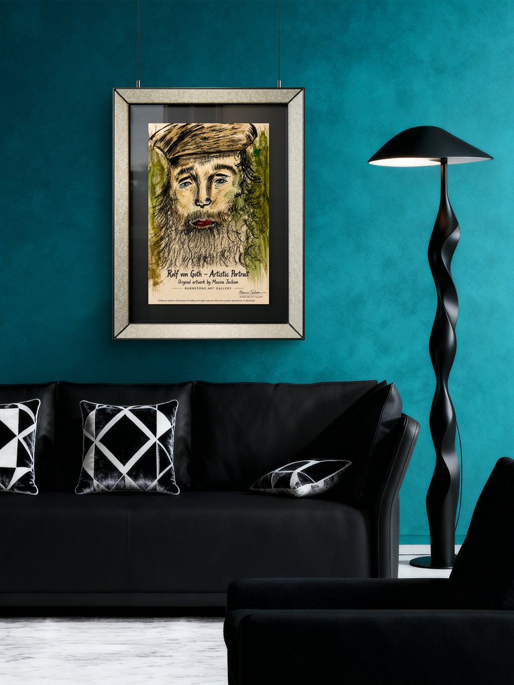 Ralf von Goth – Contemporary Portrait Painting by Maxine Jackson
