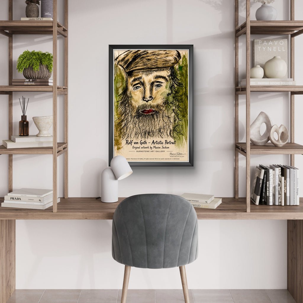 Ralf von Goth – Contemporary Portrait Painting by Maxine Jackson