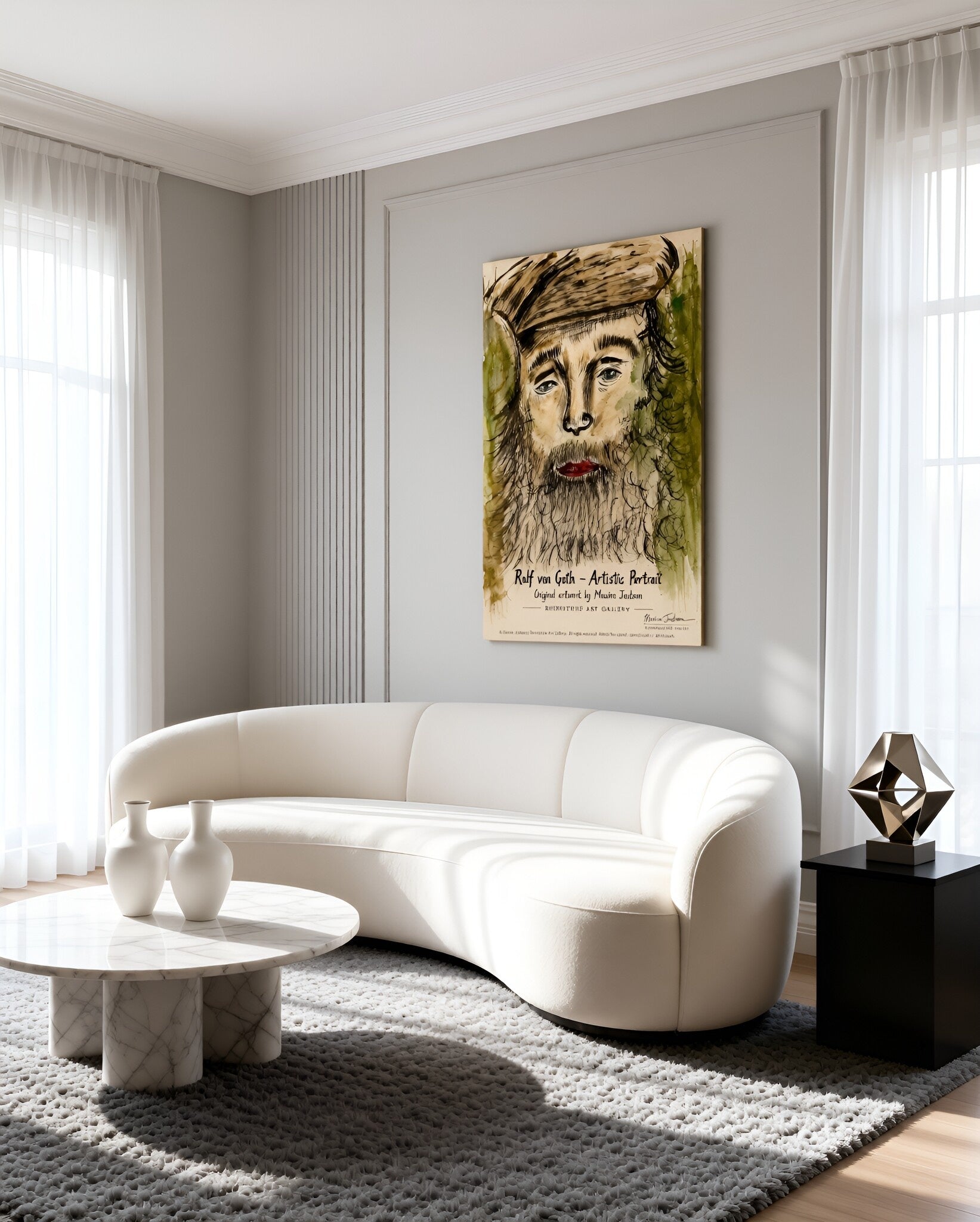 Ralf von Goth – Contemporary Portrait Painting by Maxine Jackson