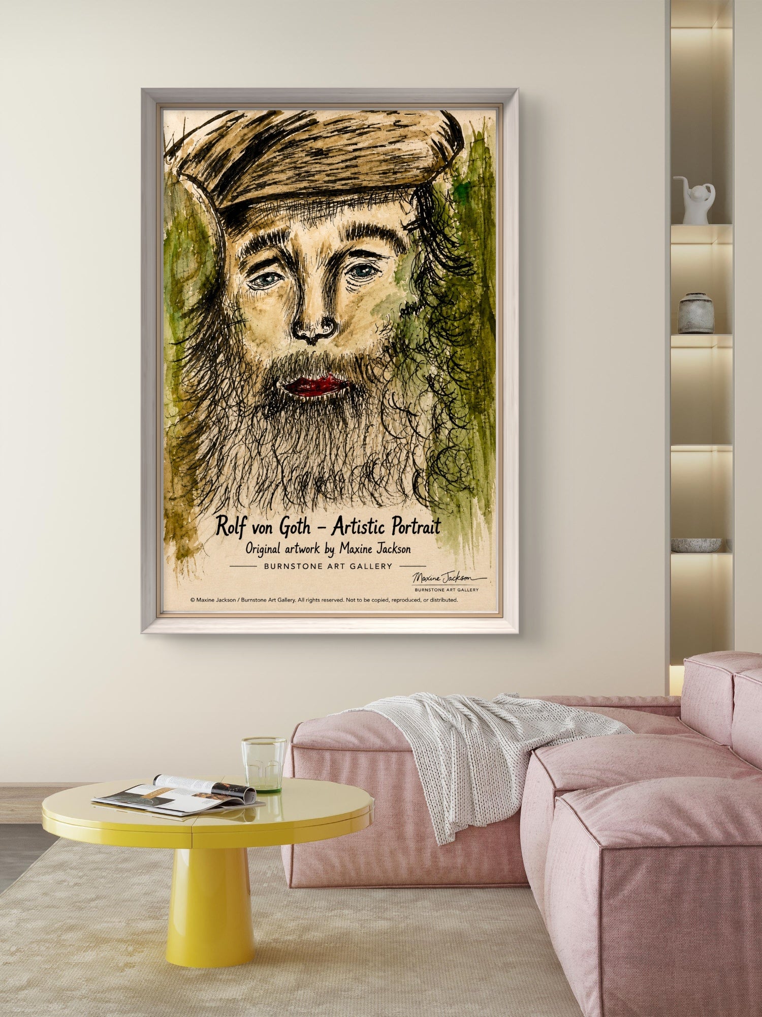Ralf von Goth – Contemporary Portrait Painting by Maxine Jackson
