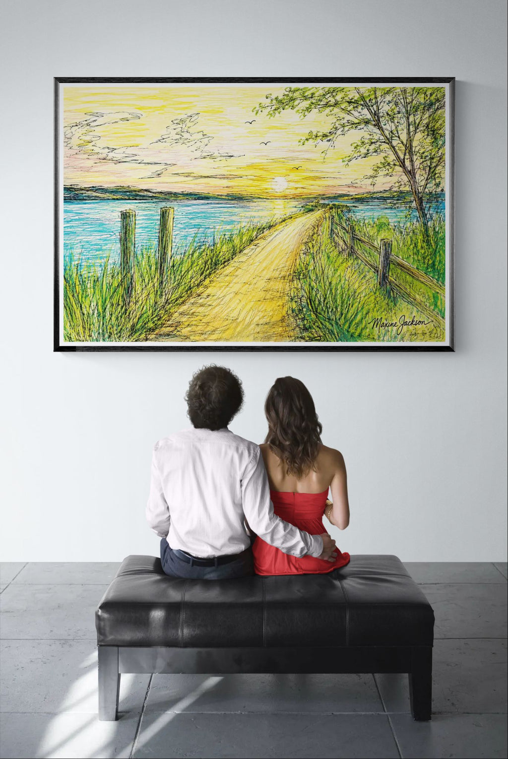 Over the Bridge Instant Digital Download of an Original Acrylic Painting