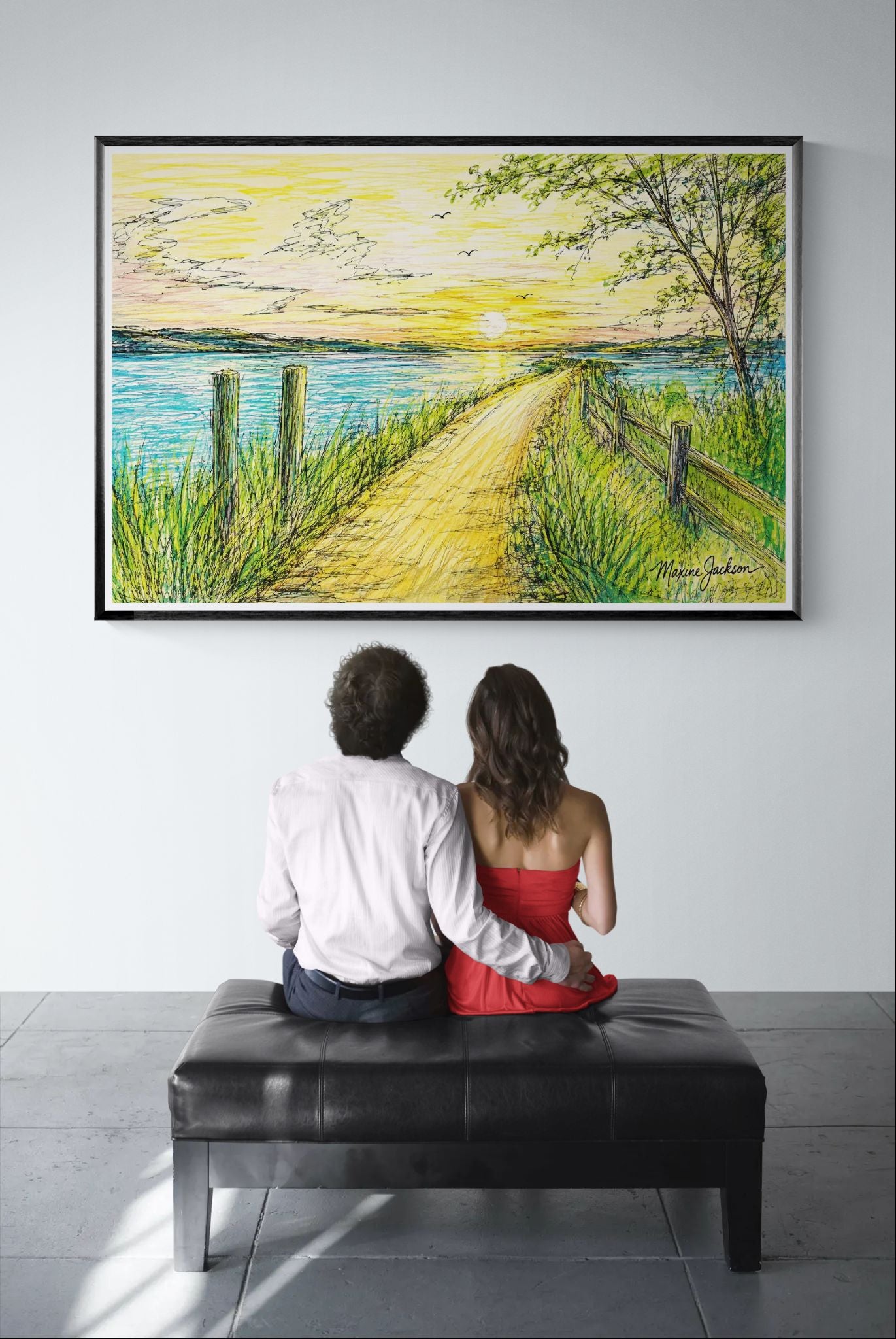 Over the Bridge Instant Digital Download of an Original Acrylic Painting