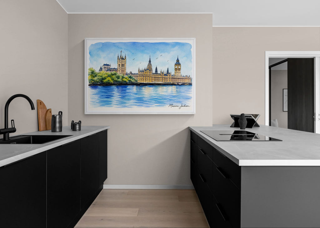 Westminster In Watercolours Digital Painting