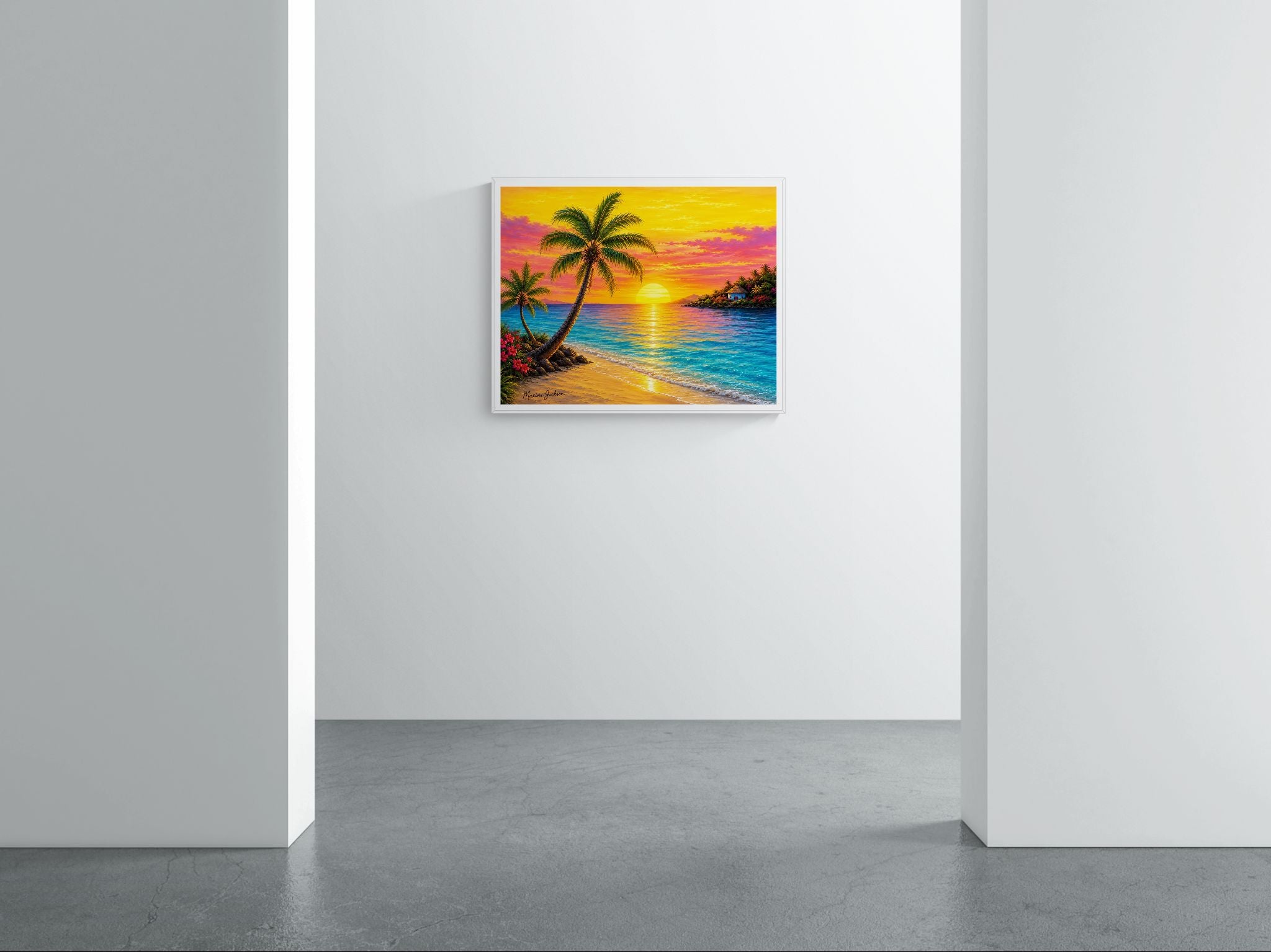 Tropical Serenity – Island Paradise Original Digital Artwork