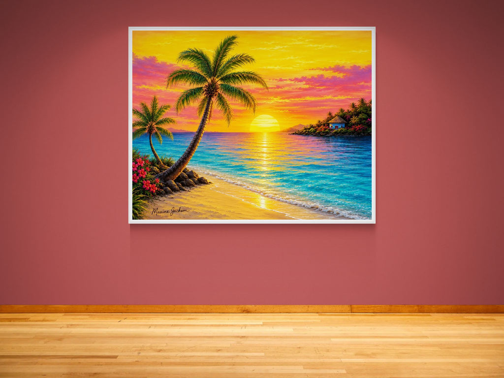 Tropical Serenity – Island Paradise Original Digital Artwork