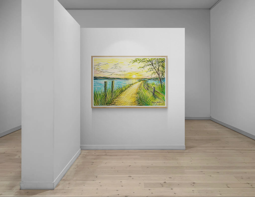 Over the Bridge Instant Digital Download of an Original Acrylic Painting