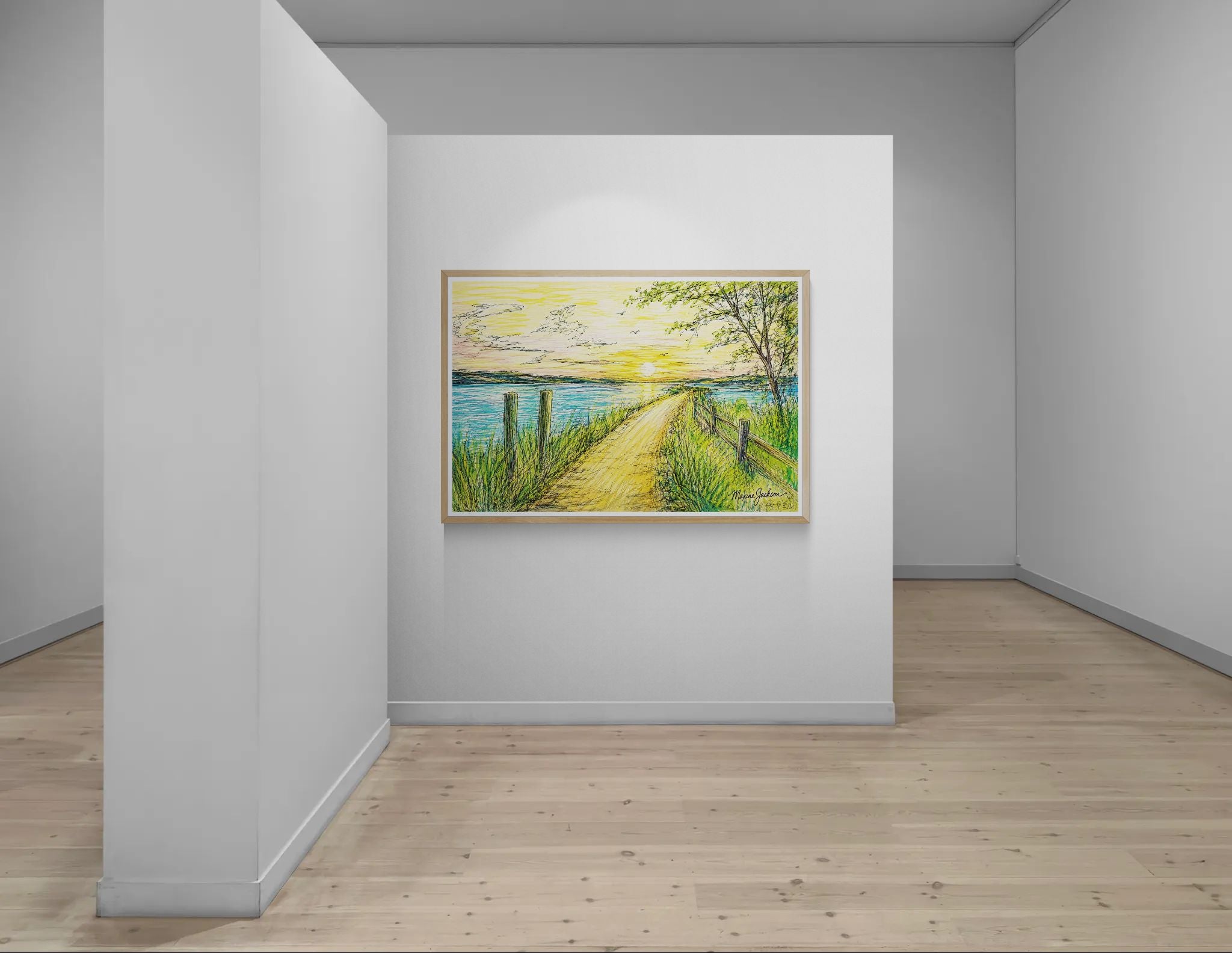 Over the Bridge Instant Digital Download of an Original Acrylic Painting