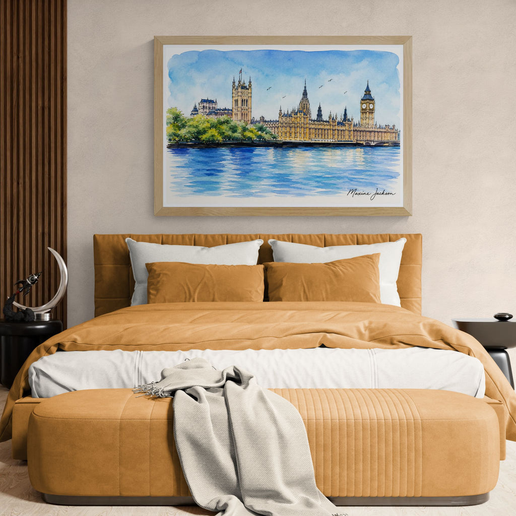 Westminster In Watercolours Digital Painting