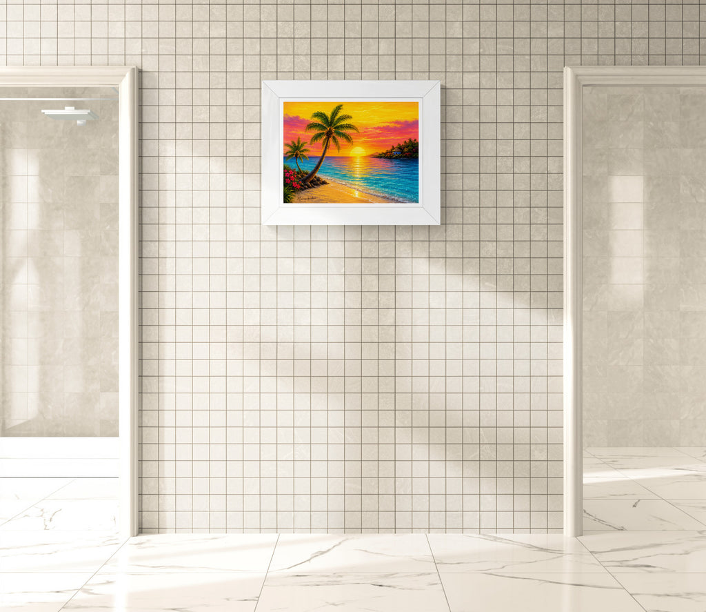 Tropical Serenity – Island Paradise Original Digital Artwork