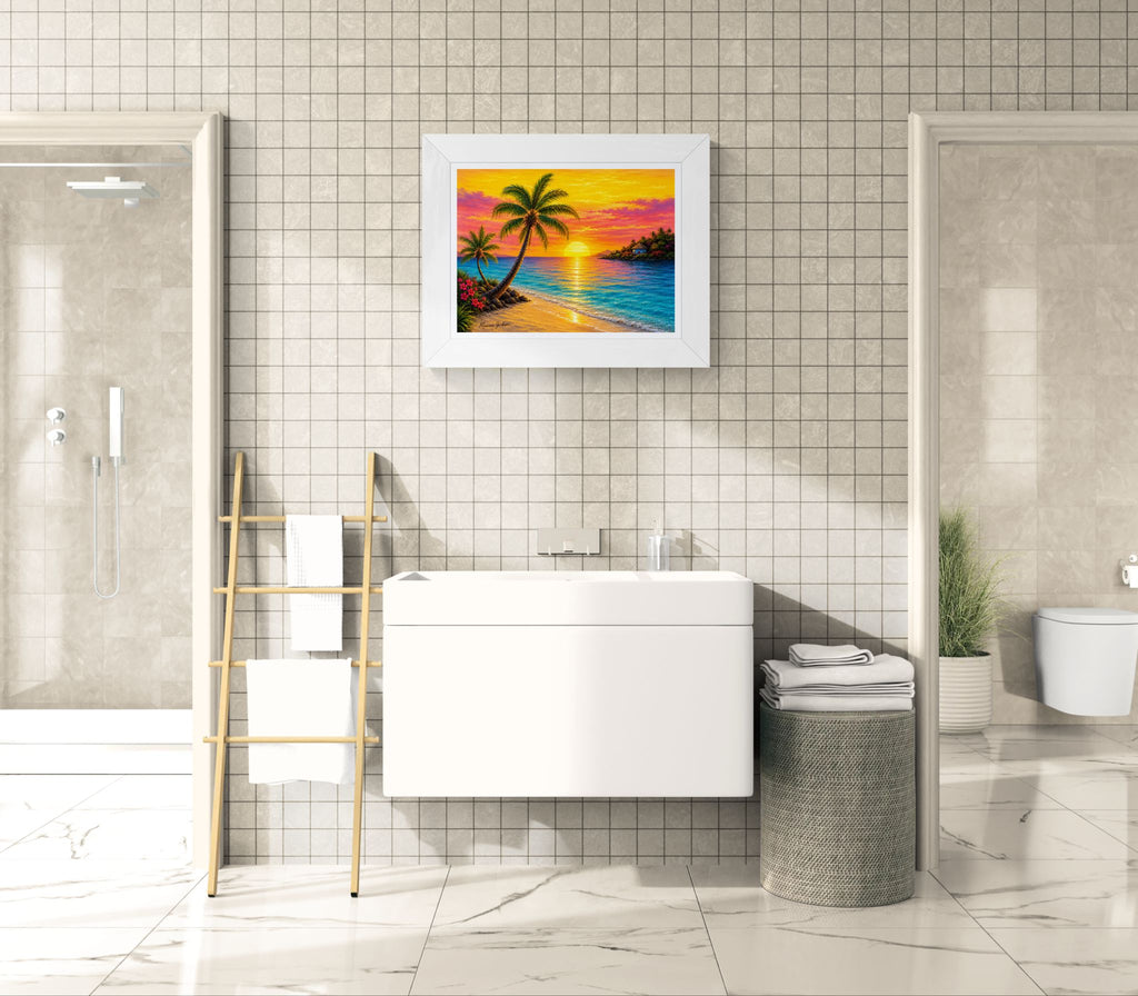 Tropical Serenity – Island Paradise Original Digital Artwork