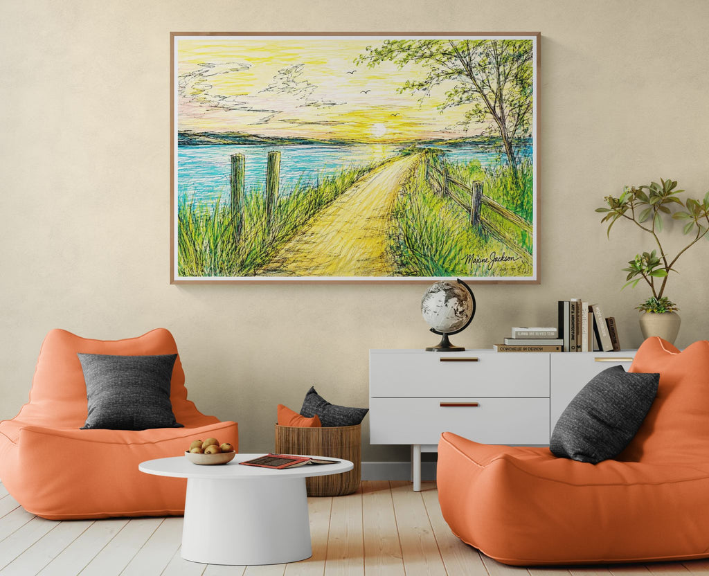 Over the Bridge Instant Digital Download of an Original Acrylic Painting