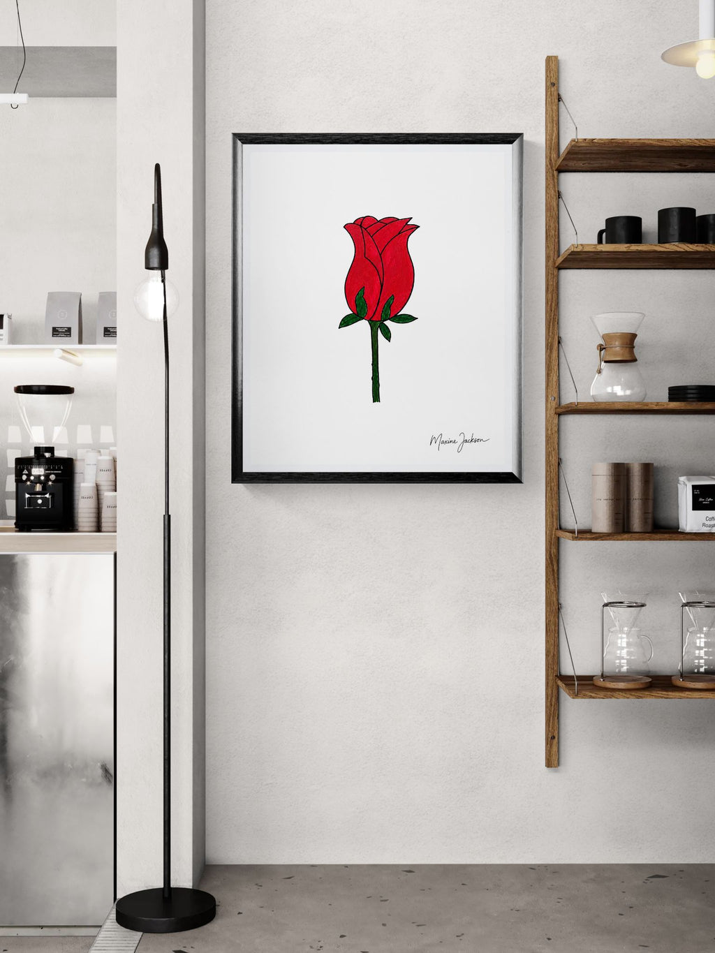 The Promise Rose – Original Hand-Drawn Acrylic Artwork - Digital Download