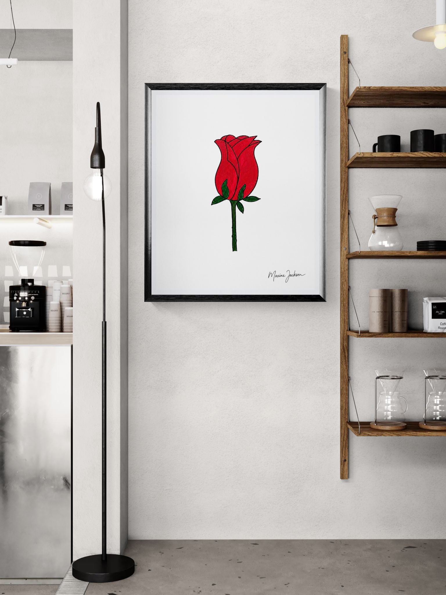 The Promise Rose – Original Hand-Drawn Acrylic Artwork - Digital Download