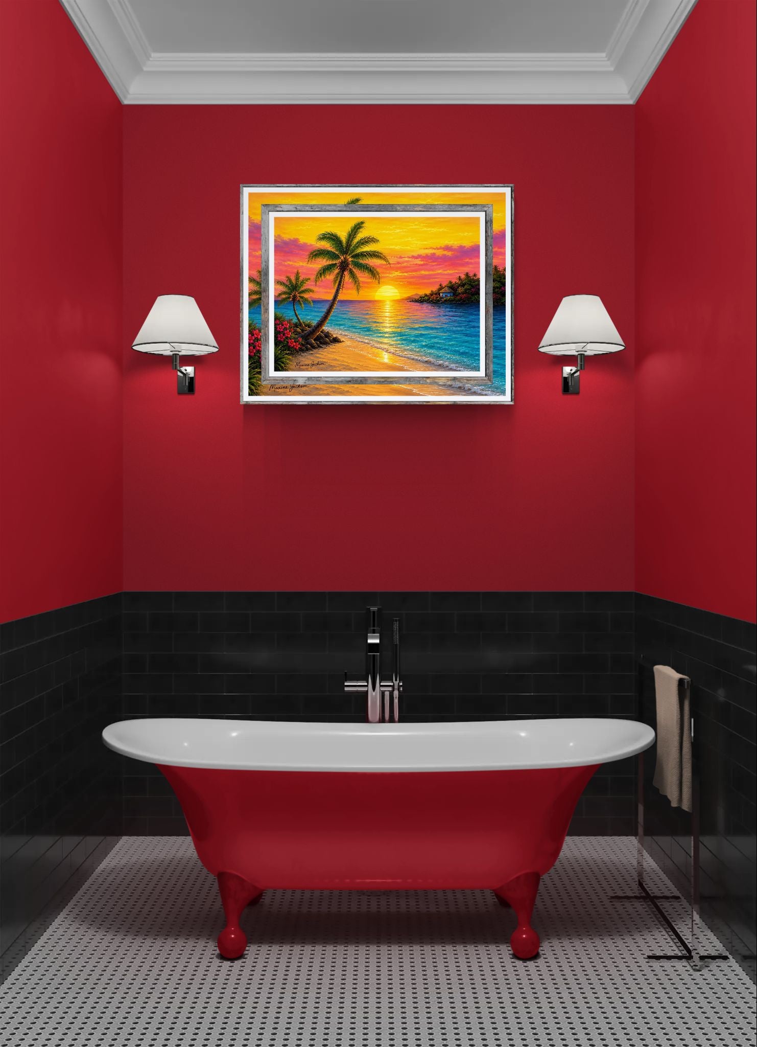 Tropical Serenity – Island Paradise Original Digital Artwork