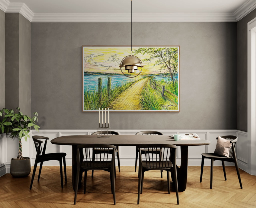 Over the Bridge Instant Digital Download of an Original Acrylic Painting