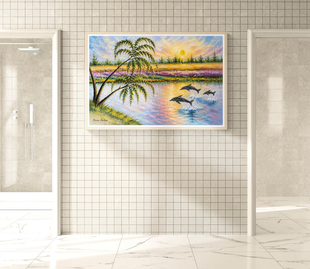 Where Dolphins Dance Digital Painting