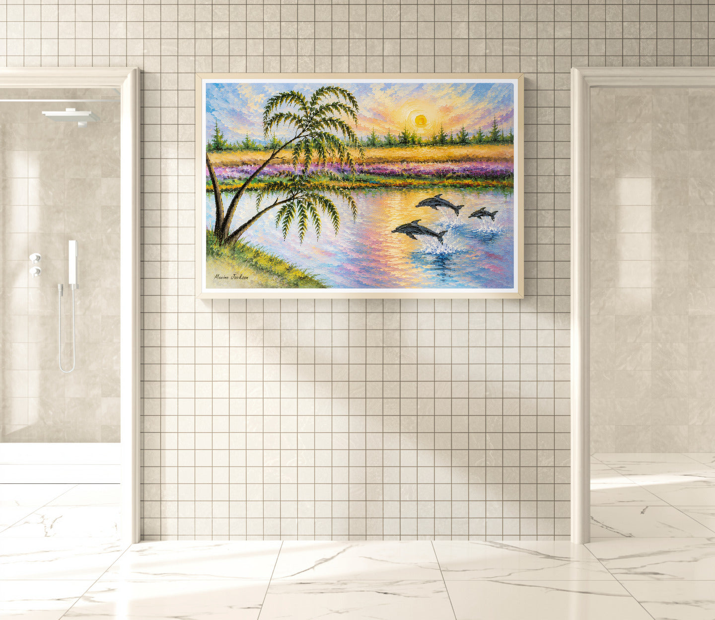 Where Dolphins Dance Digital Painting