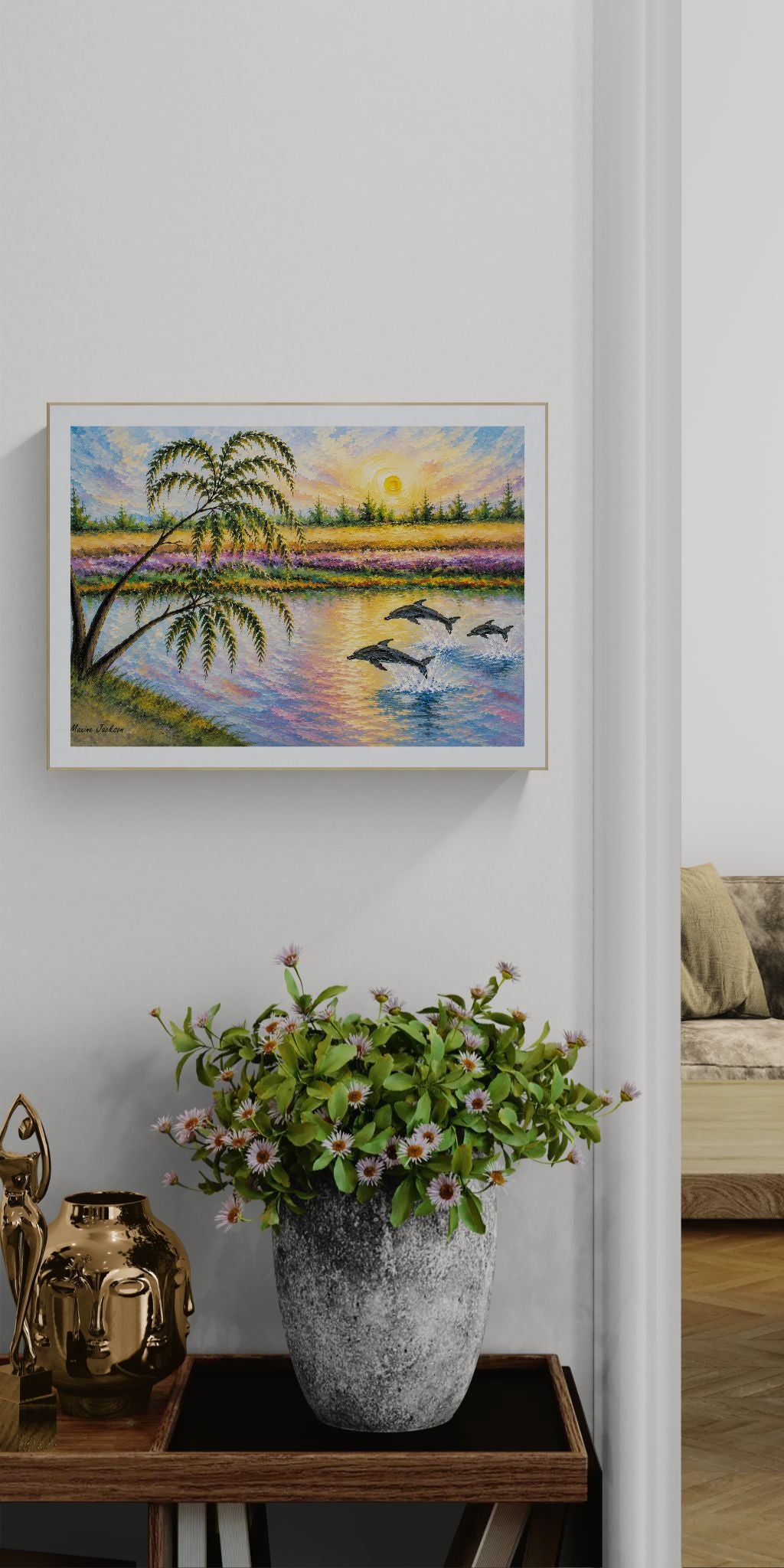 Where Dolphins Dance Digital Painting