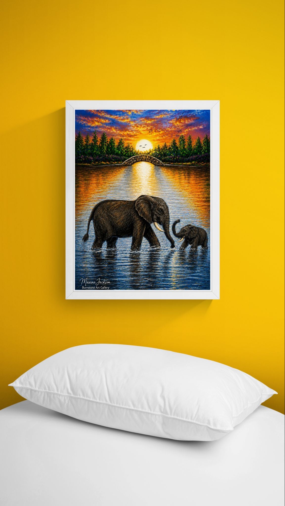 Mother & Baby Elephant – Printable Download