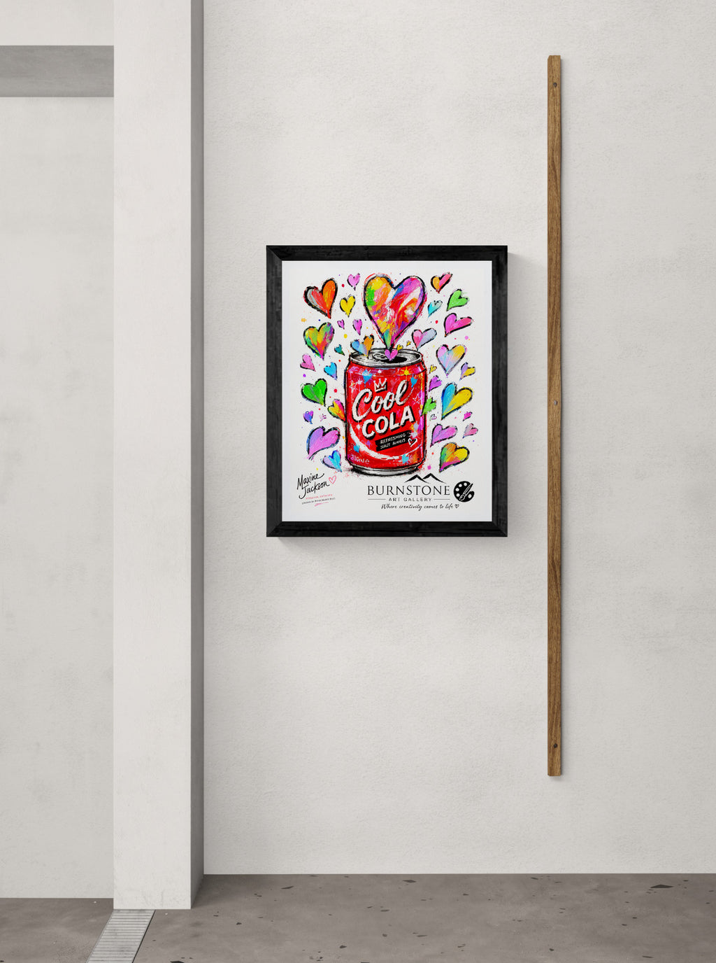 Cool Cola – Original Pop Art Digital Artwork | Colourful Hearts