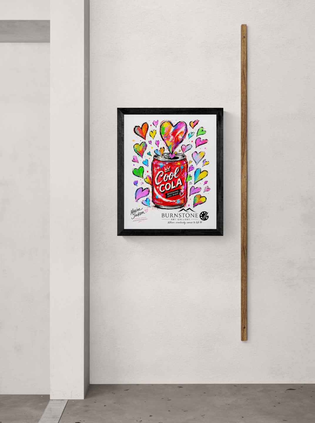 Cool Cola – Original Pop Art Digital Artwork | Colourful Hearts