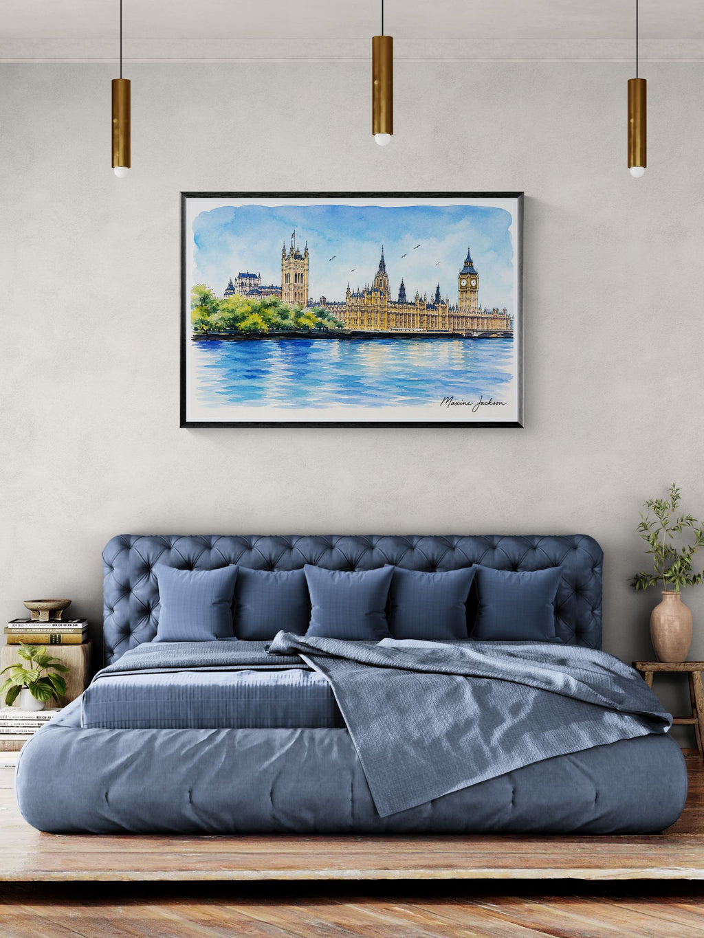 Westminster In Watercolours Digital Painting