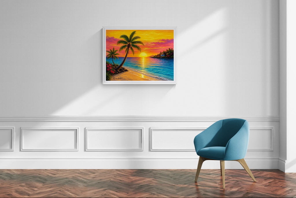 Tropical Serenity – Island Paradise Original Digital Artwork