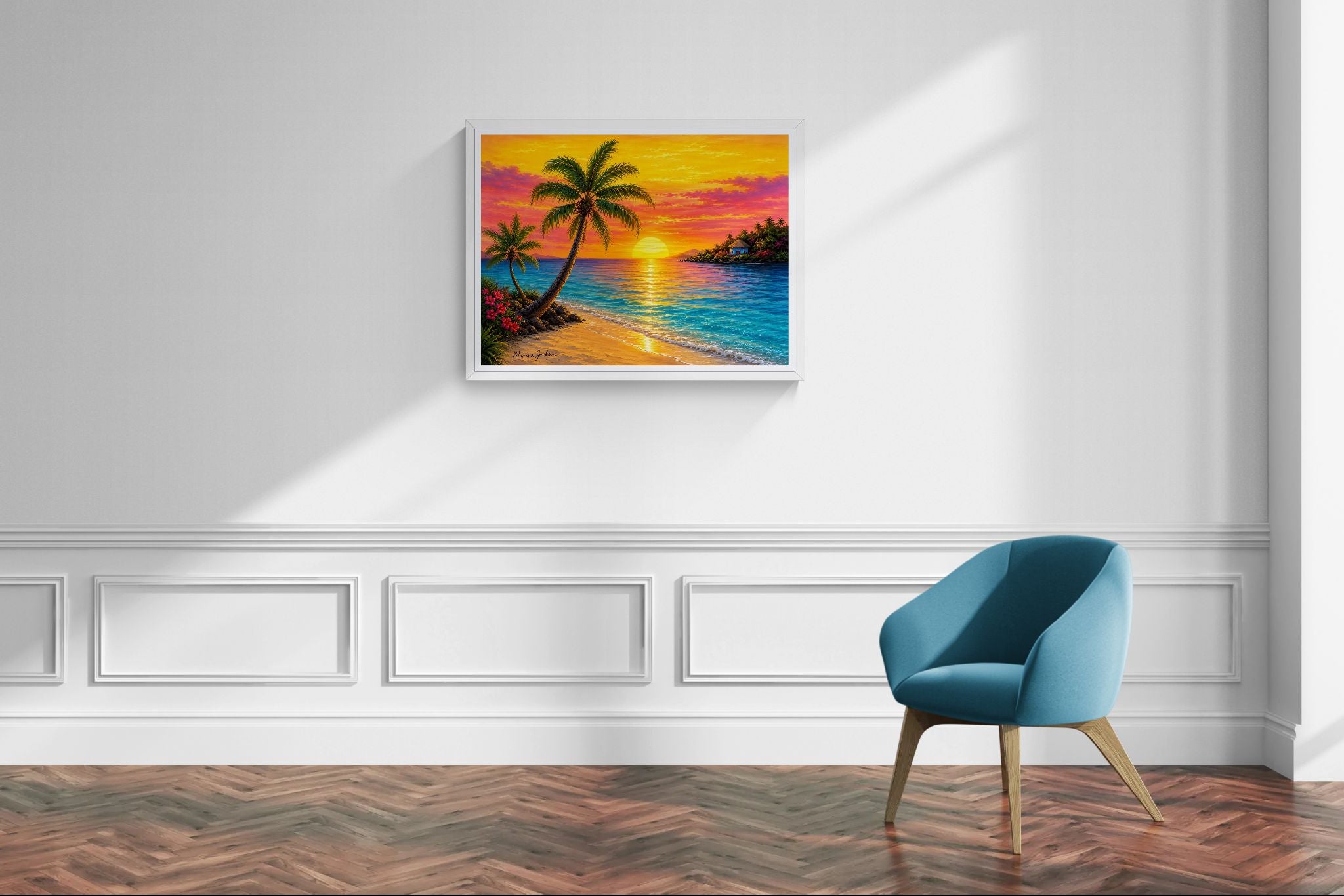 Tropical Serenity – Island Paradise Original Digital Artwork