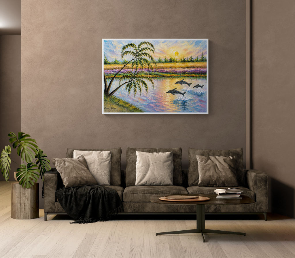 Where Dolphins Dance Digital Painting