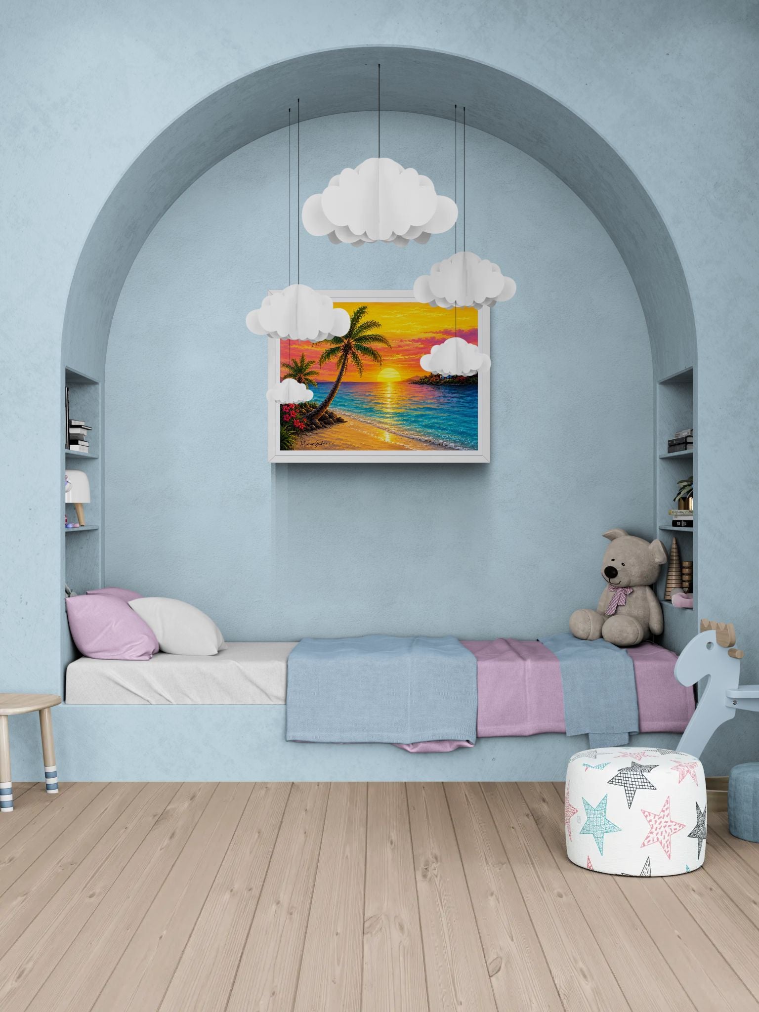Tropical Serenity – Island Paradise Original Digital Artwork
