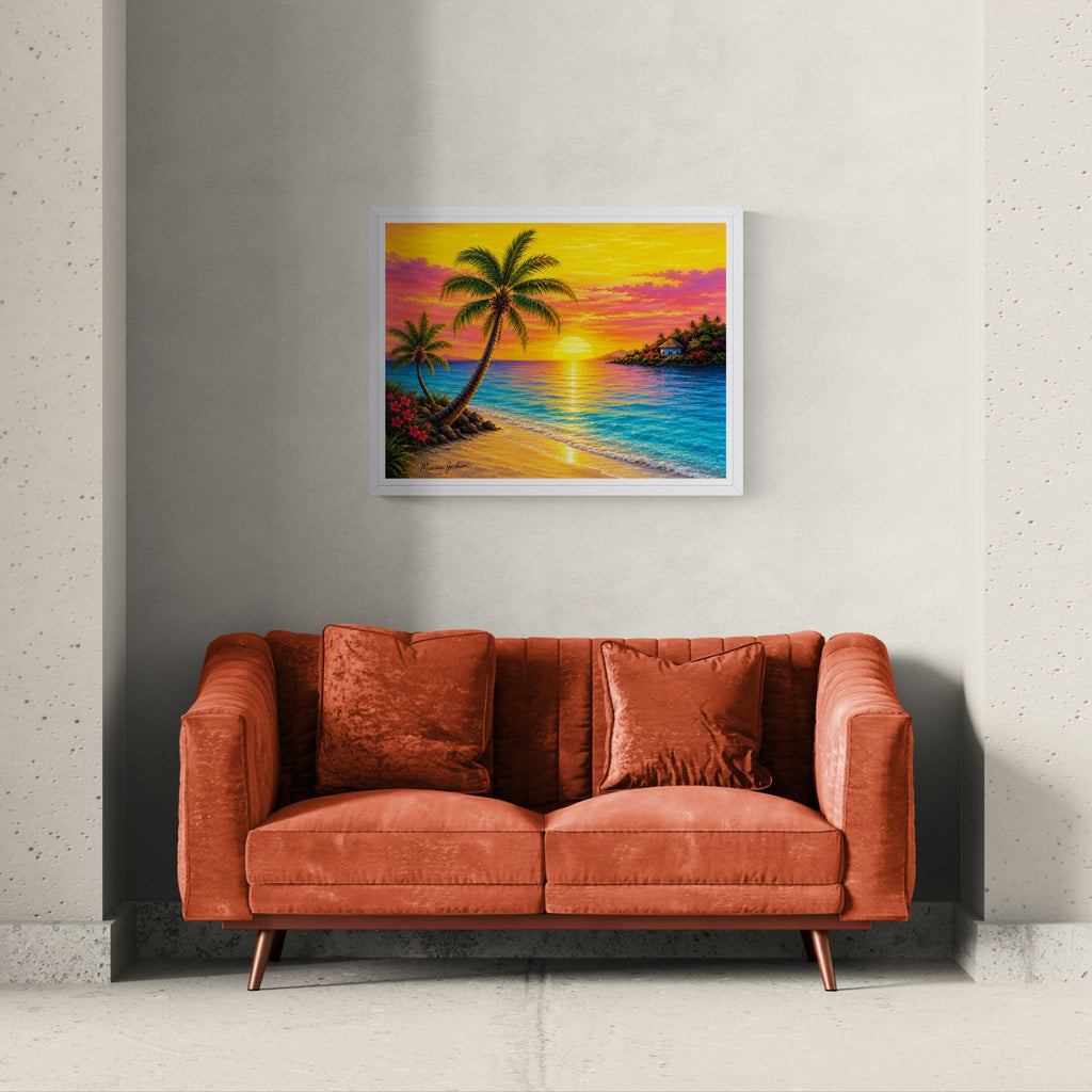 Tropical Serenity – Island Paradise Original Digital Artwork