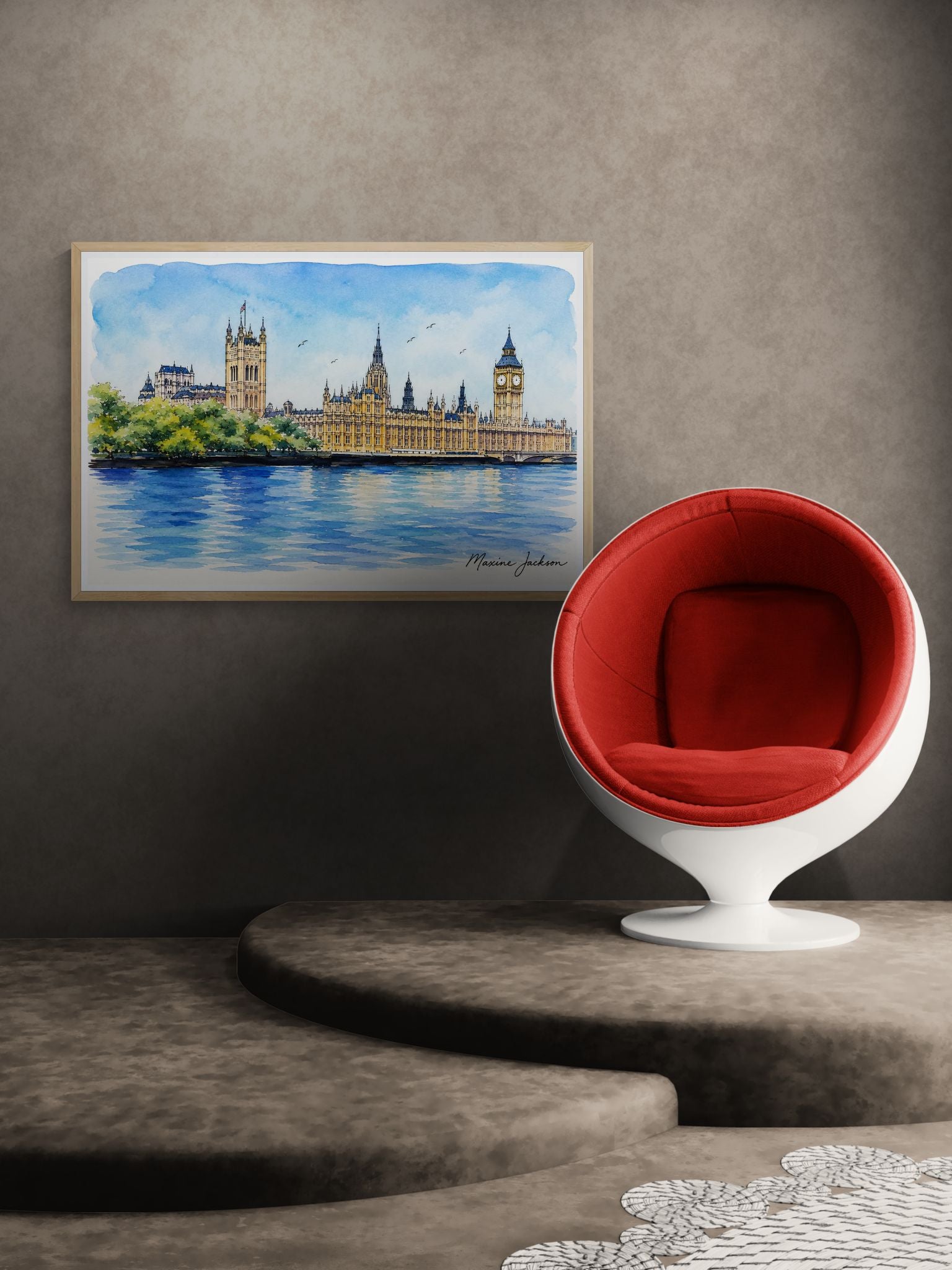 Westminster In Watercolours Digital Painting