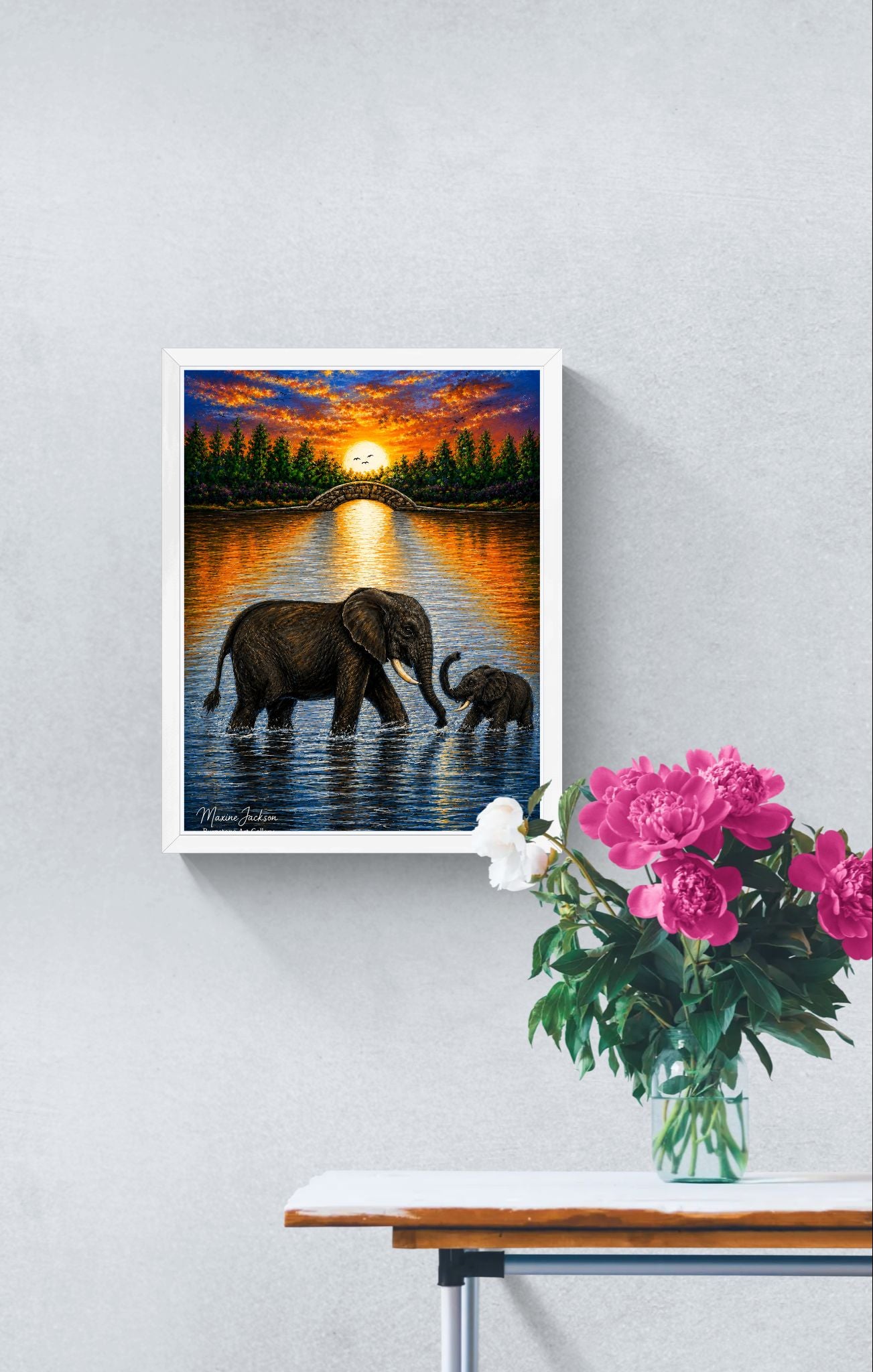 Mother & Baby Elephant – Printable Download