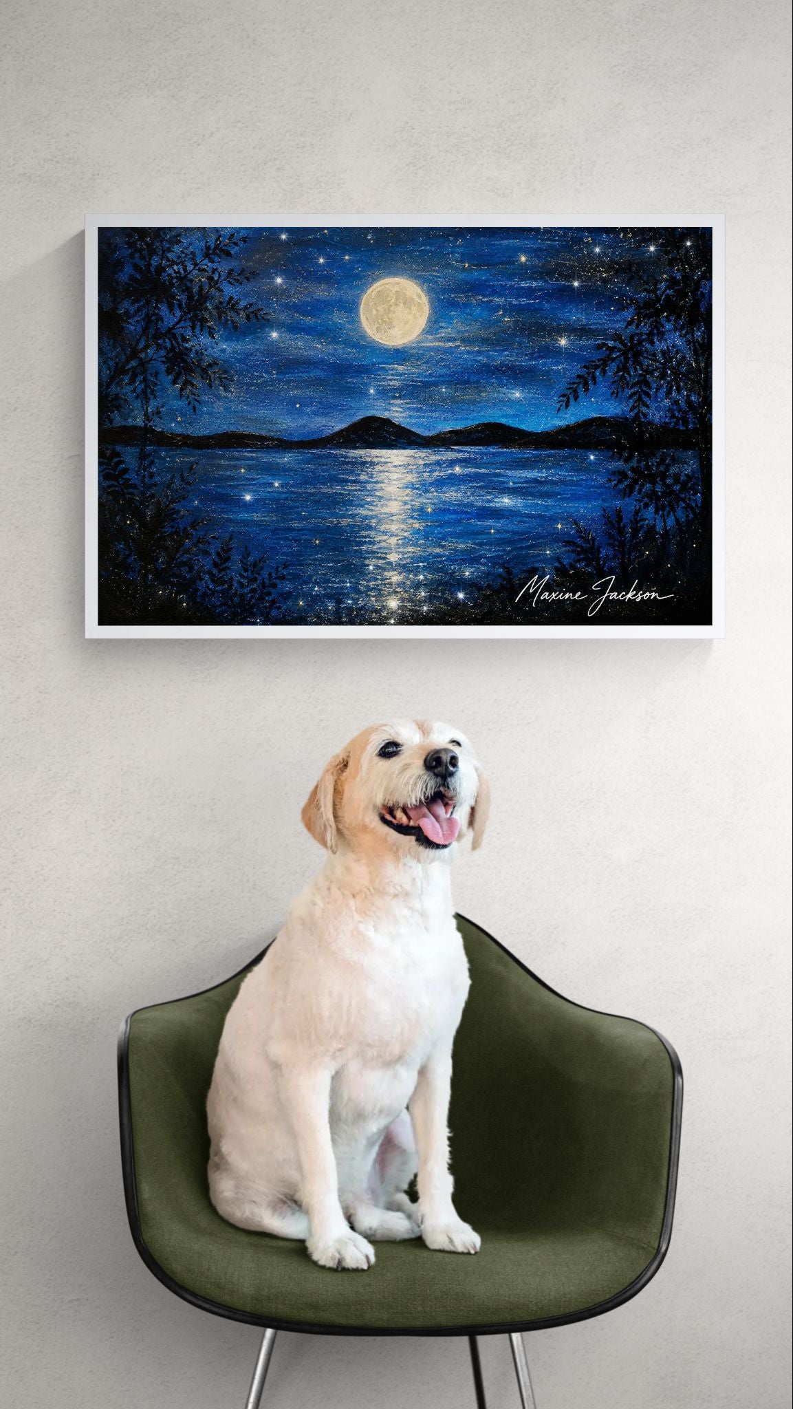 Where the Water Dreams
Original Acrylic Painting by Maxine Jackson