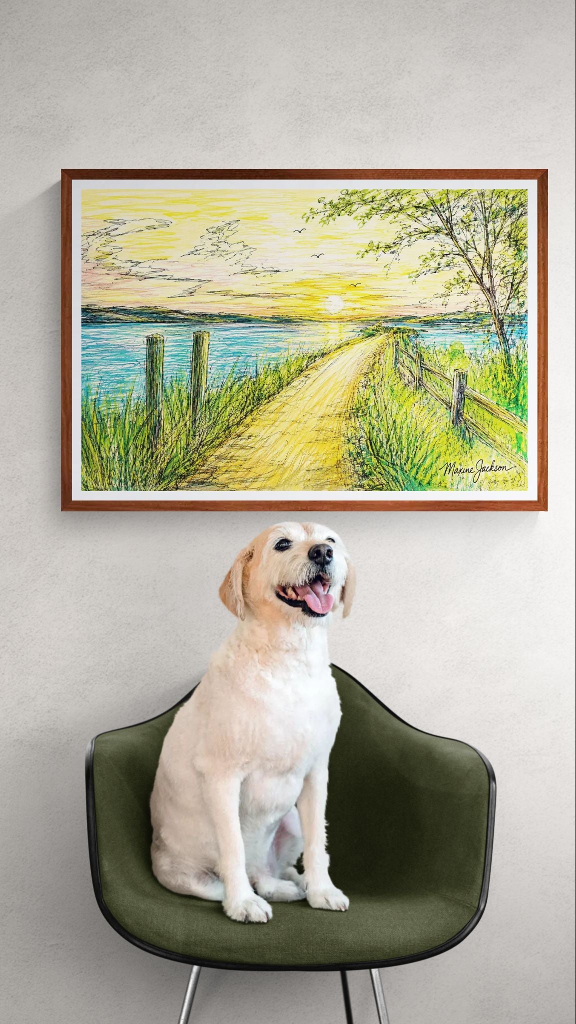 Over the Bridge Instant Digital Download of an Original Acrylic Painting