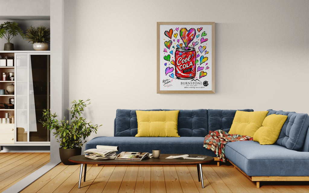 Cool Cola – Original Pop Art Digital Artwork | Colourful Hearts