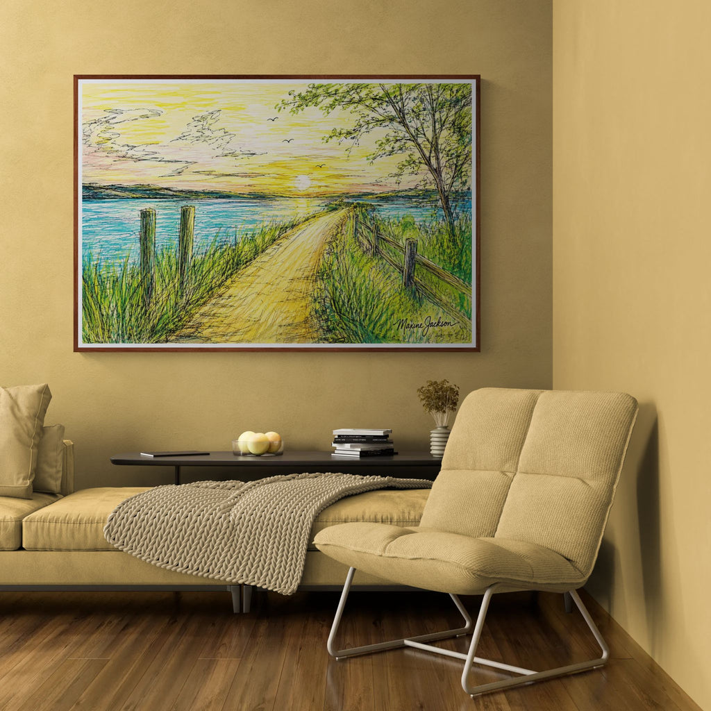 Over the Bridge Instant Digital Download of an Original Acrylic Painting