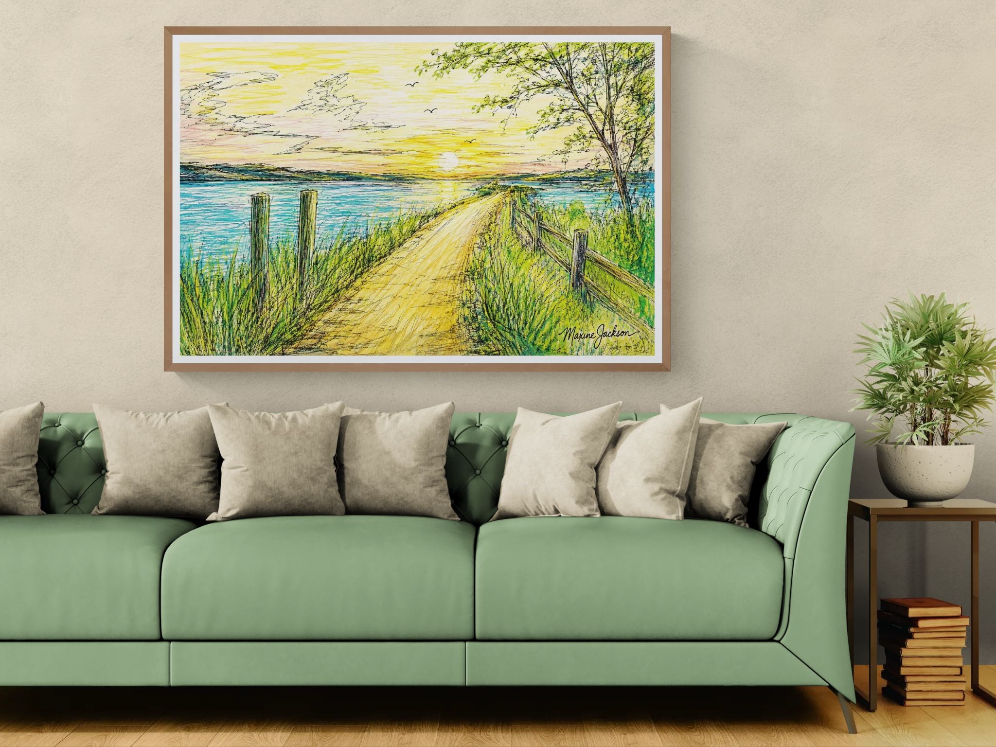 Over the Bridge Instant Digital Download of an Original Acrylic Painting