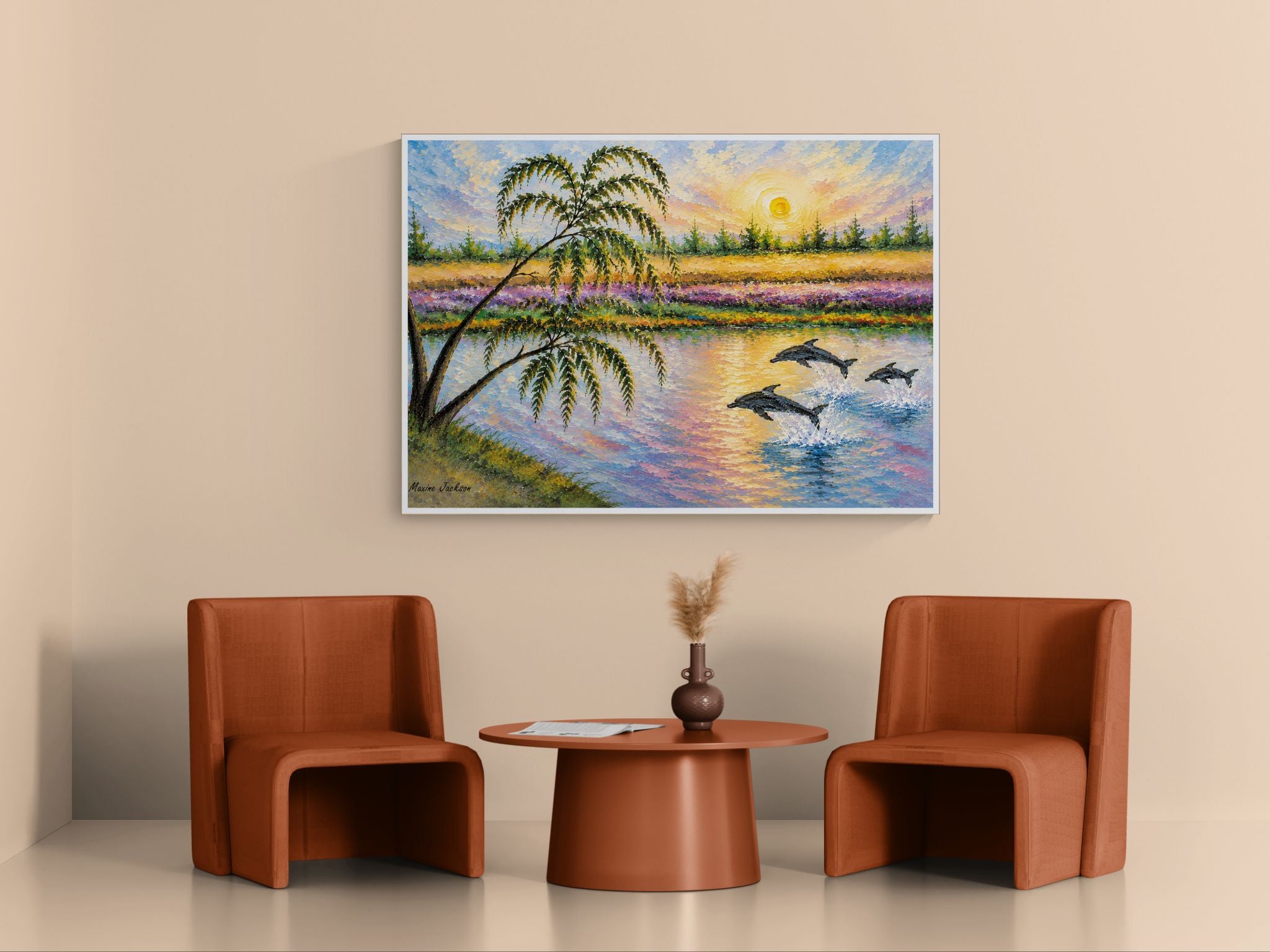 Where Dolphins Dance Digital Painting