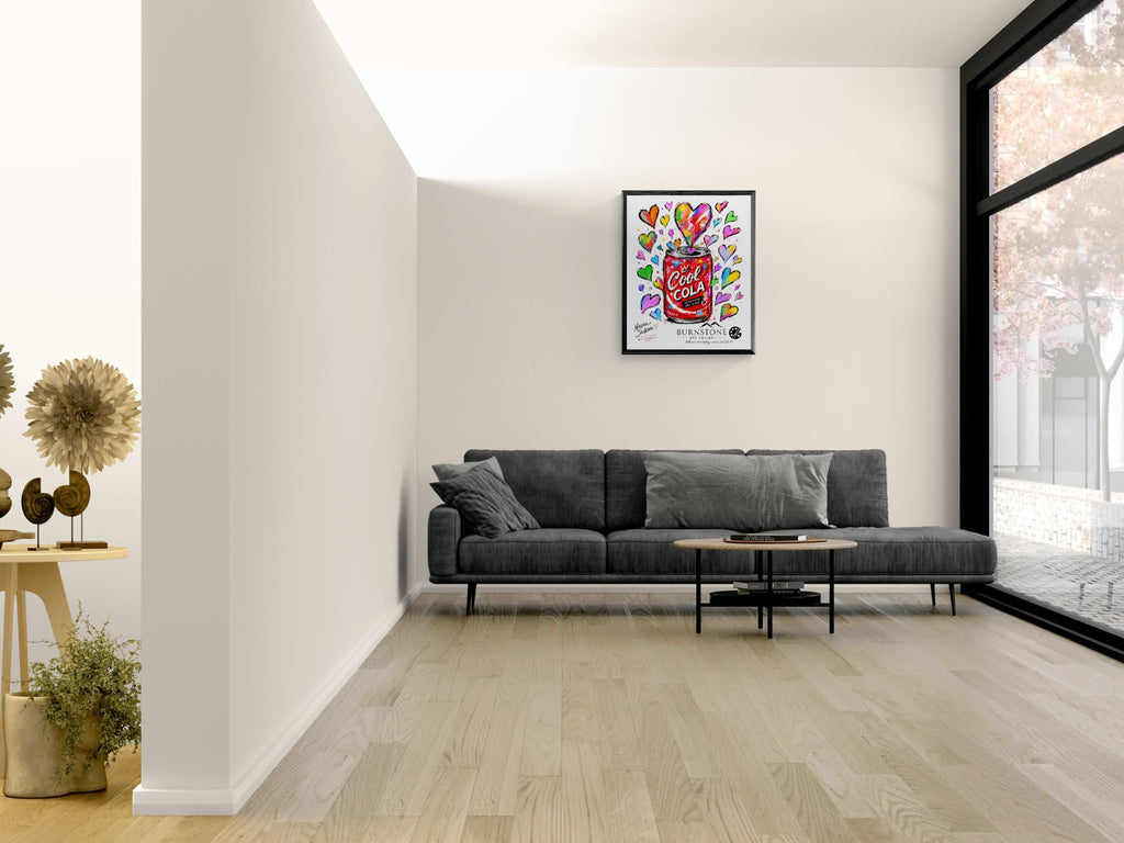 Cool Cola – Original Pop Art Digital Artwork | Colourful Hearts