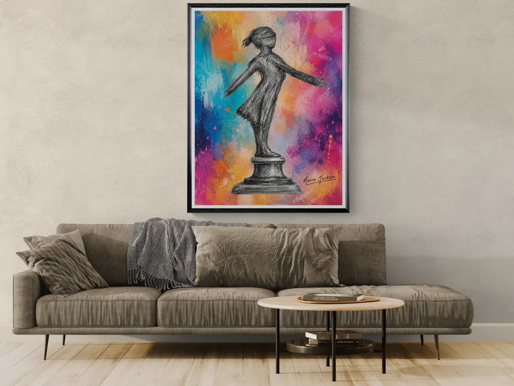 Standing Strong – Colourful Abstract Figurative Art by Maxine Jackson