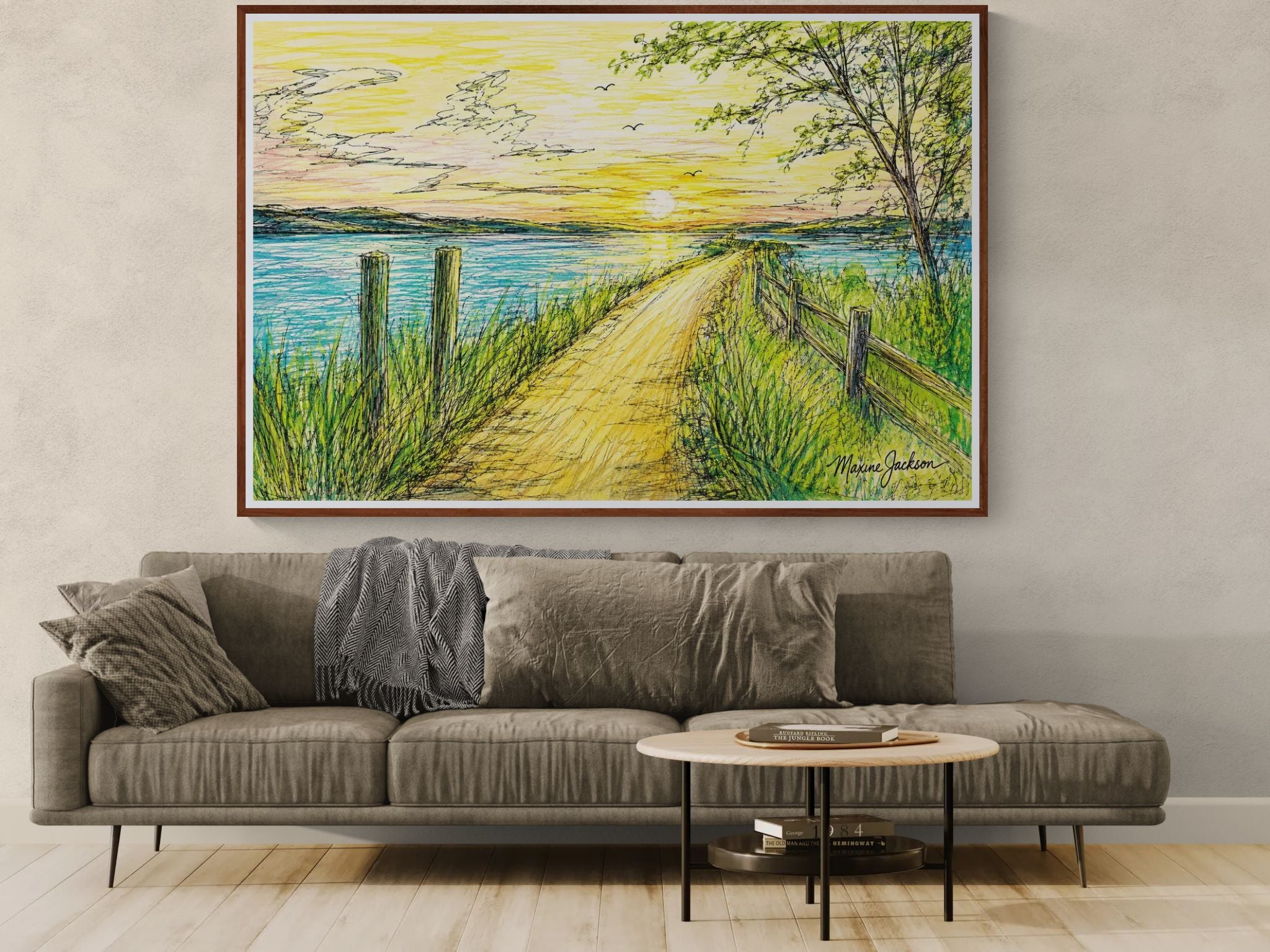 Over the Bridge Instant Digital Download of an Original Acrylic Painting