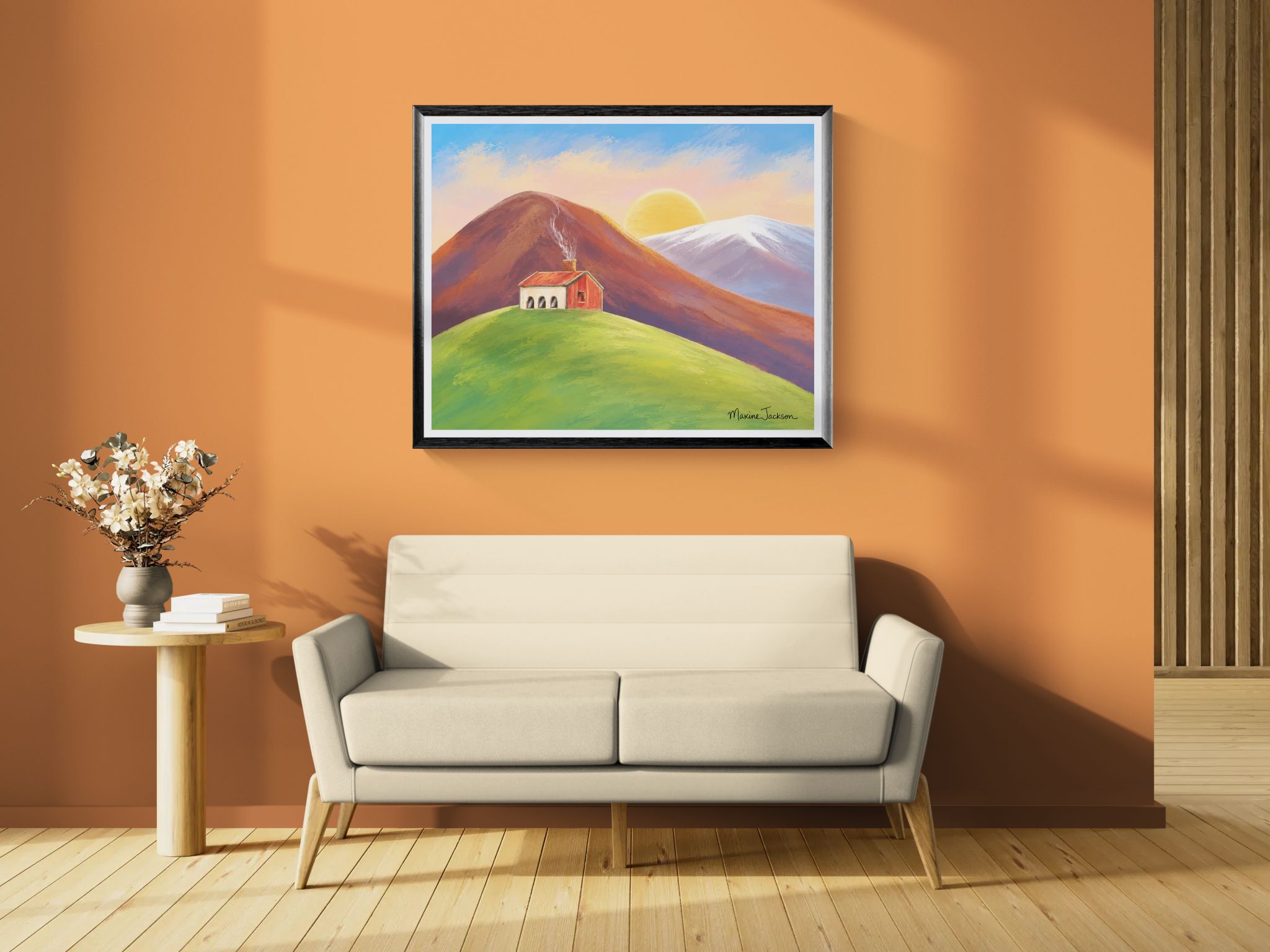 Morning Light on the Hill  Original Painting Instant Digital Download