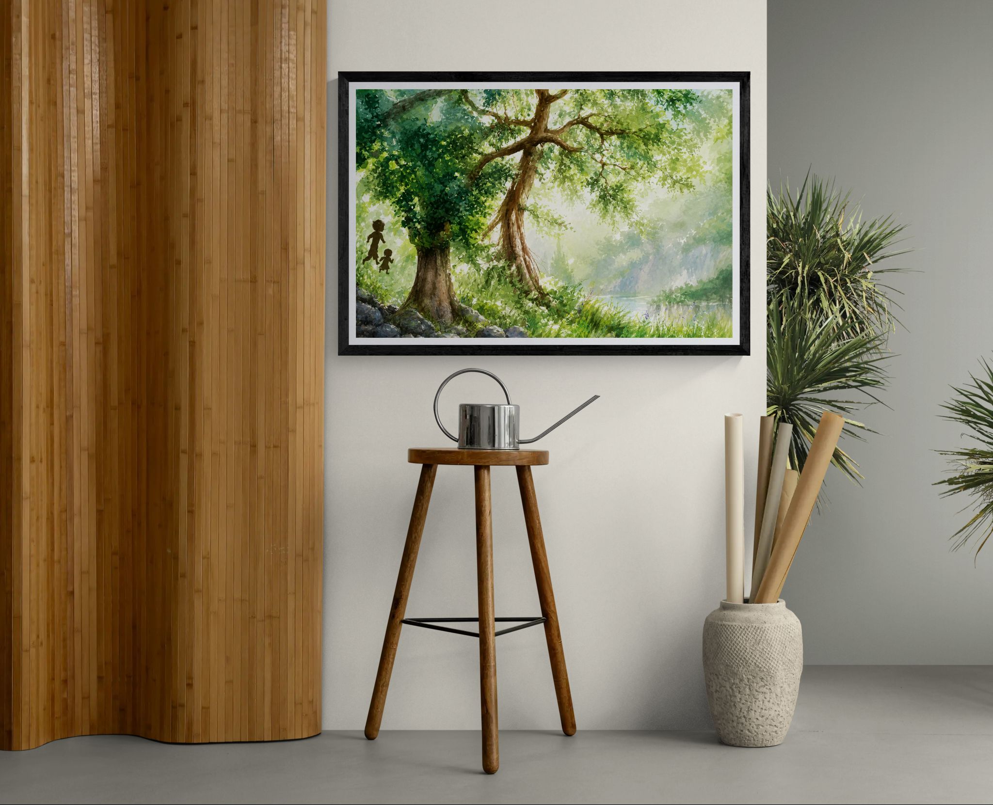 Whispers Through the Forest Watercolour Art Printable Art