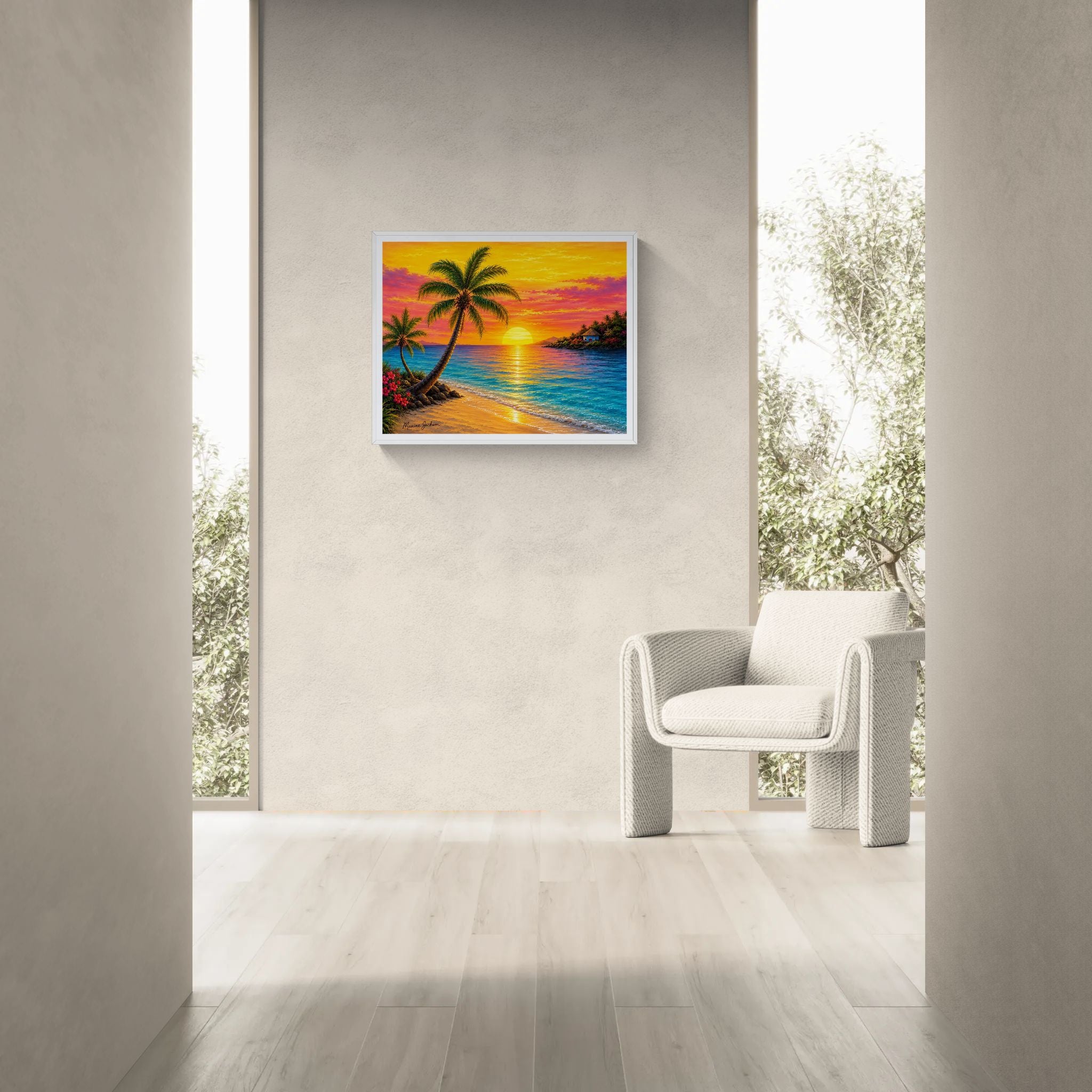 Tropical Serenity – Island Paradise Original Digital Artwork